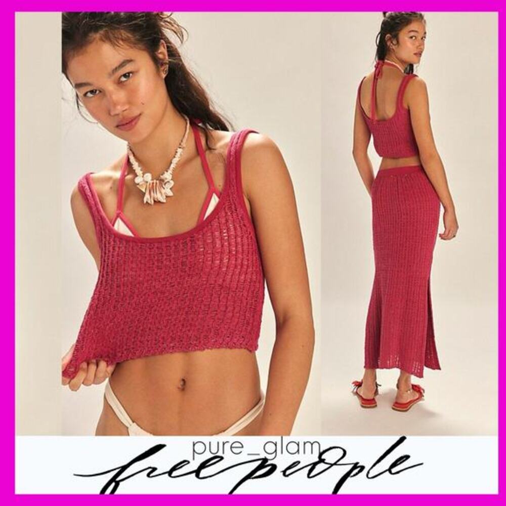 Free People crochet skirt set Free-est